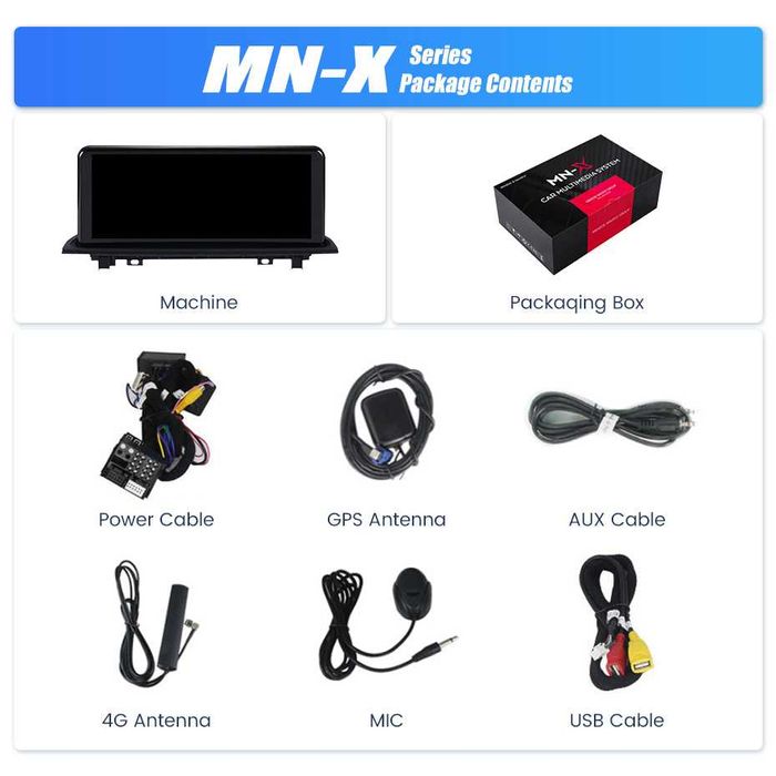 Navigatie BMW X1 F48 Android 4/8 GB RAM Carplay Sim + Camera