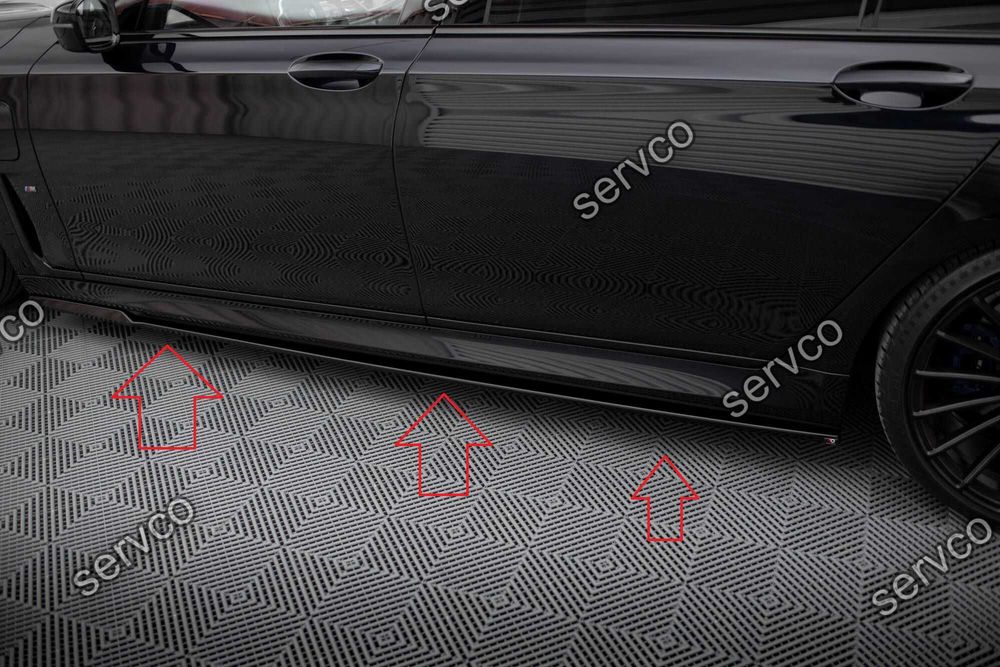 Pachet Set Splitter Exterior Lip Prelungiri Body kit tuning Bmw Seria 7 Long M-Pack G12 2019-2022 v14 - Maxton Design