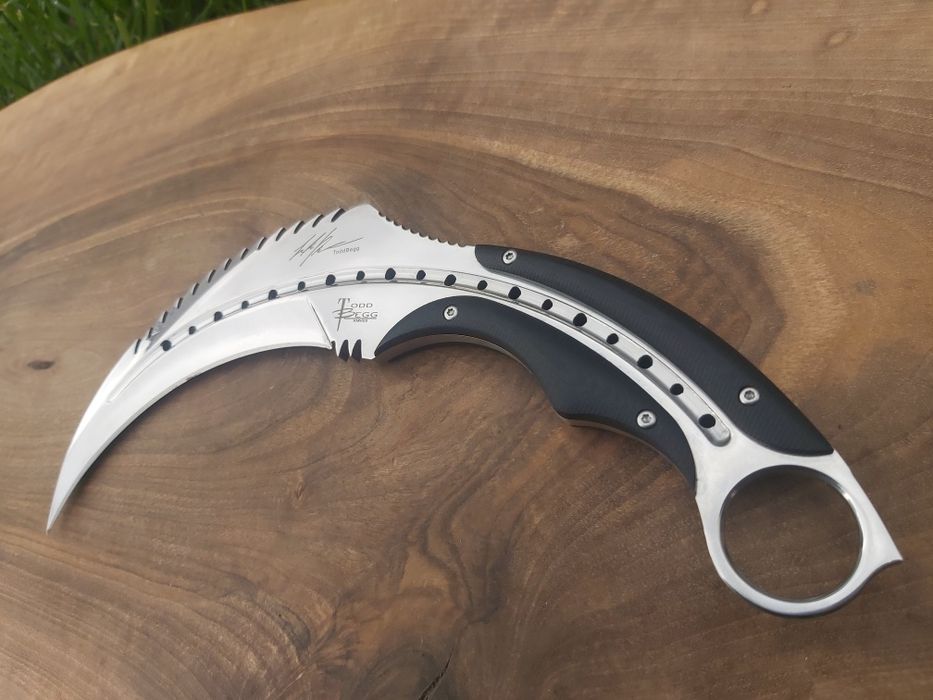 Тактически нож карамбит Todd Begg с полимерна кания,Full Tang