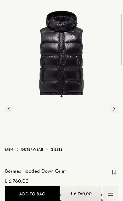 Vesta Moncler Bormes Gilet
