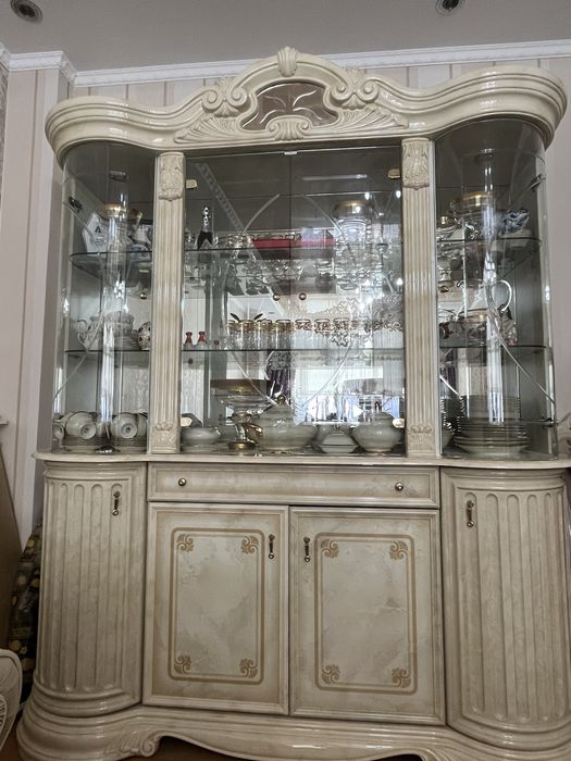 Сервант, белый/бежевый