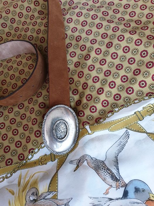 Curea piele naturala intoarsa camel cowboy Zara