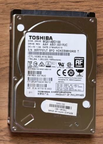 HDD Toshiba 1TB 2.5"