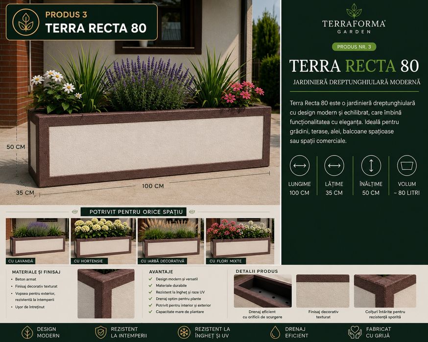 Jardiniere și Ghivece Premium realizate manual