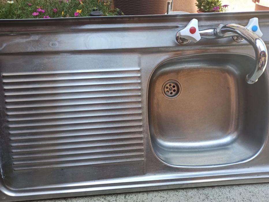 Chiuveta inox 90x50cm cu baterie (inclusiv)