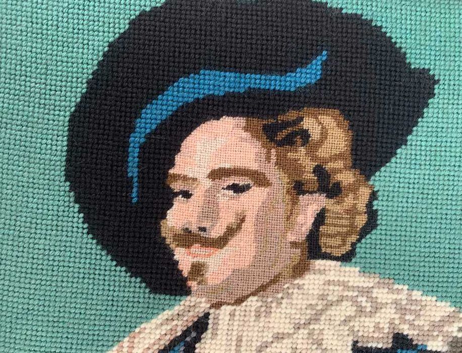 Tablou Goblen The Duke Unicat Perioda Victoriana Lucrat Manual Pas Mic