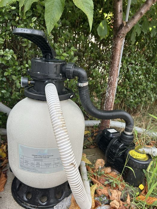 Термопомпа+пясъчна филтрация+сглобяем басейн INTEX-457 x 122 см