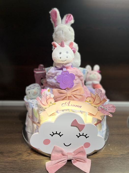 Бебешки торти от памперси