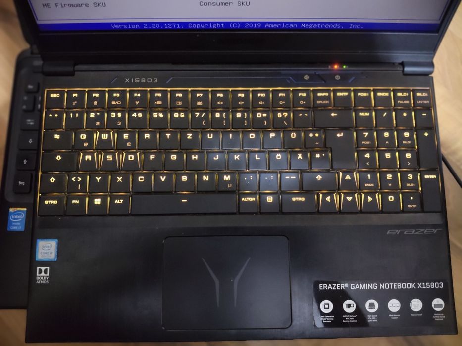 Medion erazar X15803  gaming i7 gen8