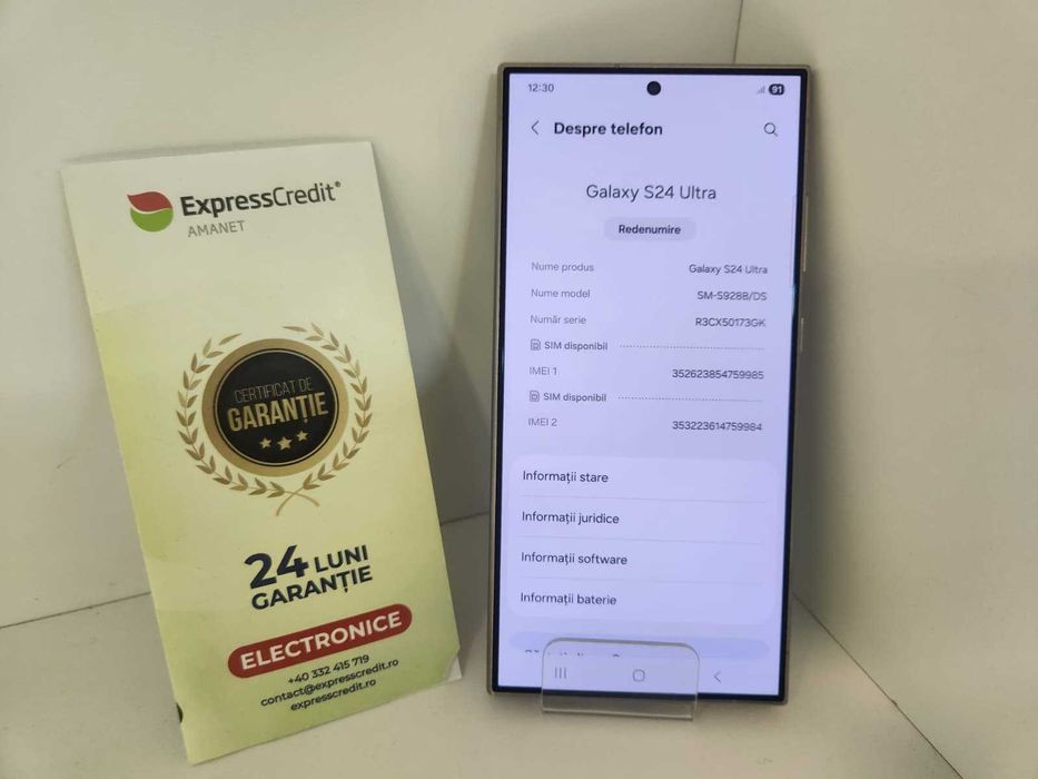 Samsung S24 ULTRA 12/512 GB  (Ag8 Tudor1/B74597) – Garantie 2 Ani!