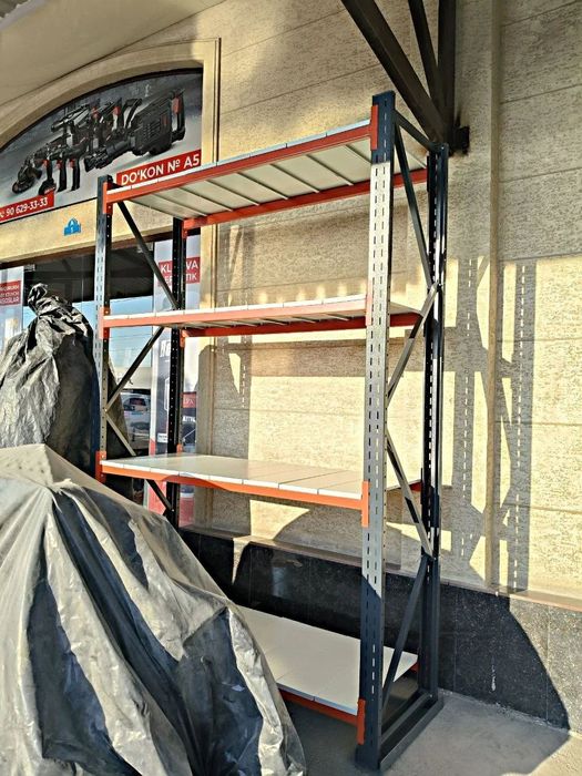 Стеллаж складской среднегрузовой с балками/настилом