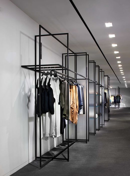 Стеллажи и рейлы для одежды