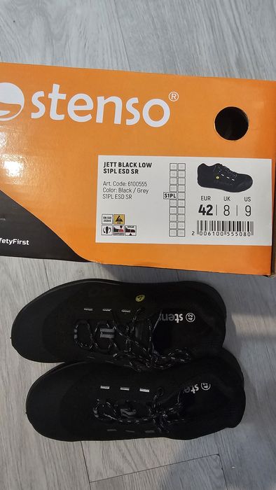 Работни обувки /safety shoes/STENSO jett black low S1PL ESD SR /размер 42/