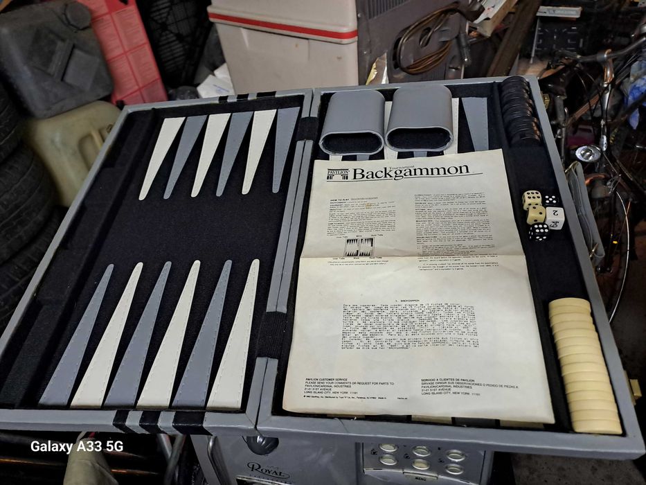 Кожена табла за игра ръчна изработка