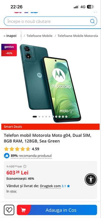 Motorola Moto g04, Dual SIM, 8GB RAM, 128GB,