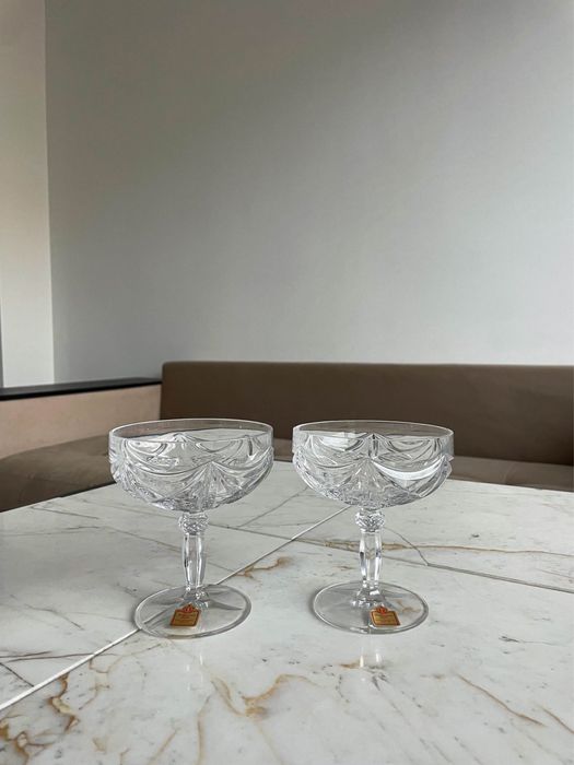 5 кристални чаши за шампанско