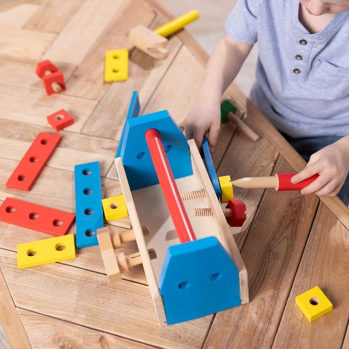 Дървена играчка Melissa & Doug Дървени инструменти с кутия за майстор