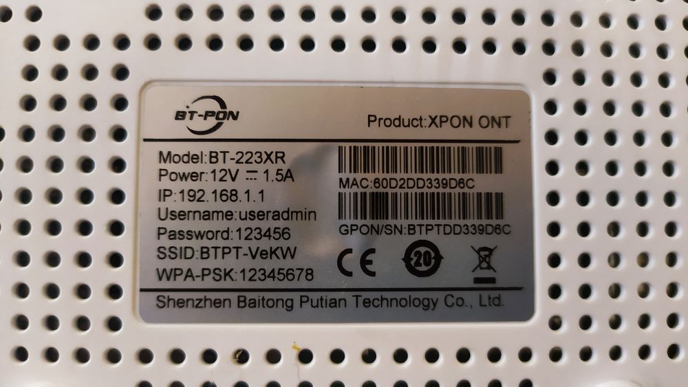 Wi fi router PON-ONU