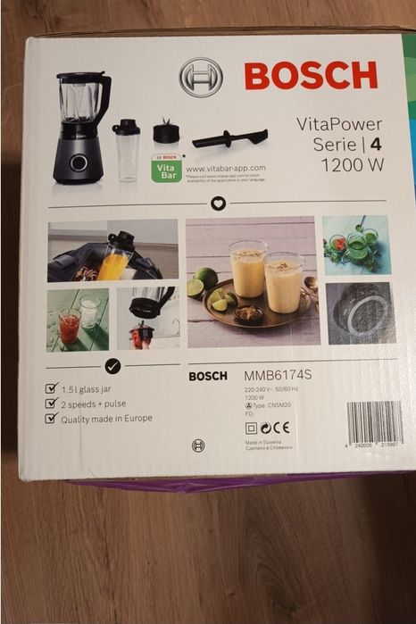 Блендер Bosch Vita Power Serie 4 MMB6174S, 1200 W