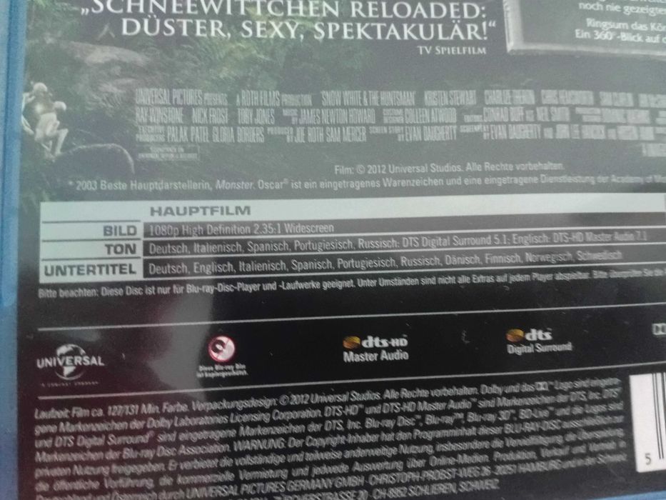 Film Snow White & the Huntsman - Extended Edition, blu ray