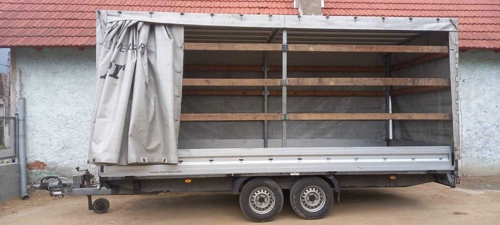 Remorca HUMBAUR 3500 kg inclusiv prelata an fabricatie 2015