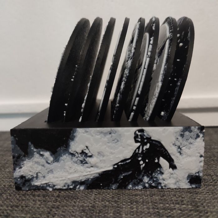 Set personalizat 6 coastere Star Wars + suport – print 3D