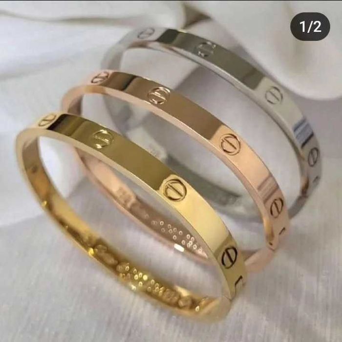 Луксозна гривна Cartier LOVE + отвертка златна, сребърна, розово злато