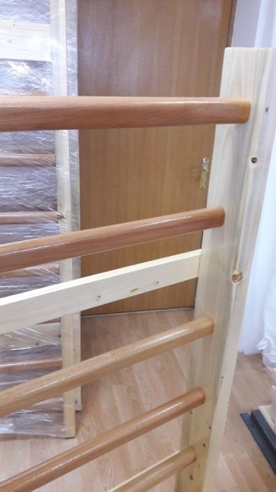 Spalier gimnastica pentru copii 150 x 70 cm, 7 trepte, lacuit