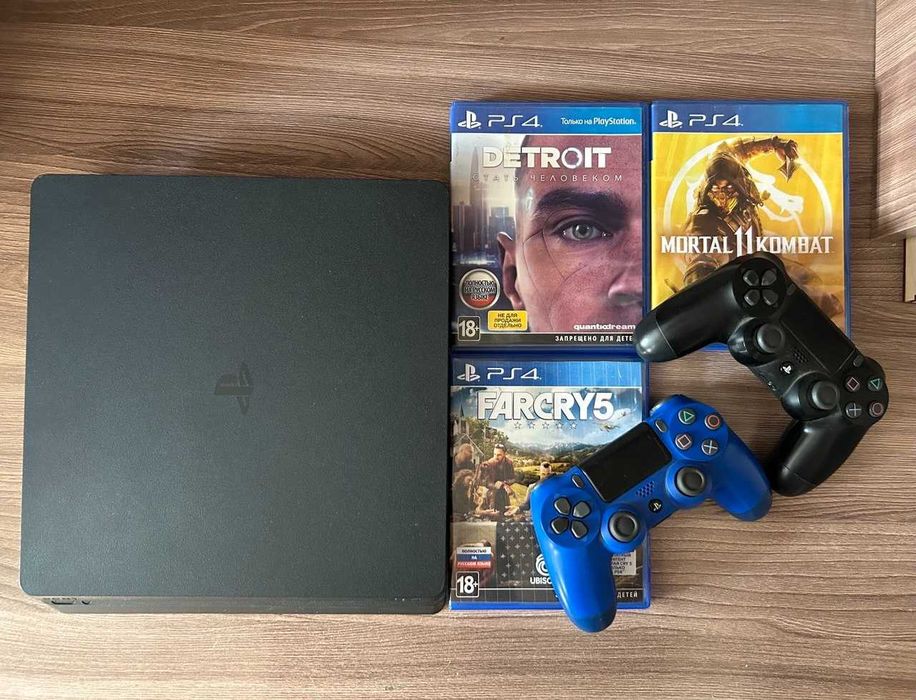 Playstation 4 Slim 1TB + 6 игр