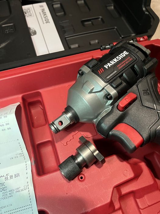 ЧИСТО НОВ ИМПАКТ Parkside Performance D3 С НАКОВАЛНЯ НА 1/2