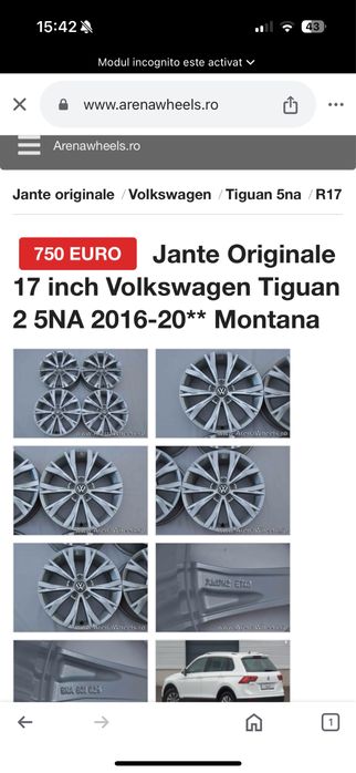 Jante oem 5x112 Vw/Skoda/seat R17