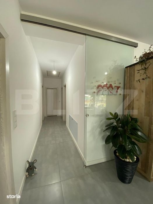 Casa moderna pe parter, 120 mp utili, teren 9 arii – complet mobilat