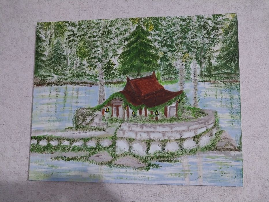 Картина  рисовала акрилом