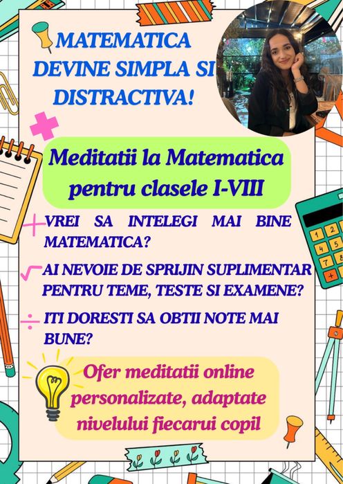Meditaţii matematică elevi I-VIII