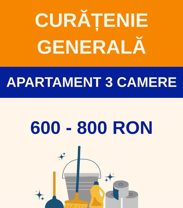 Bucuresti - Ilfov! DE LA 200 RON! Curățenie la domiciliu