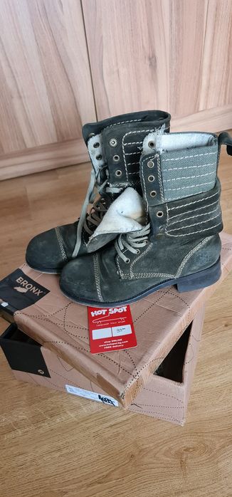 Боти Bronx естествен велур