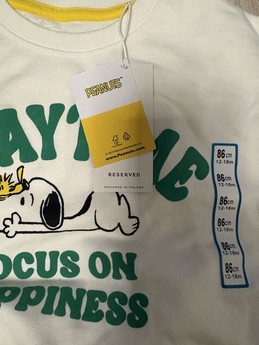 Комплект суичър с панталони Peanuts Reserved нов с етикет 86 см
