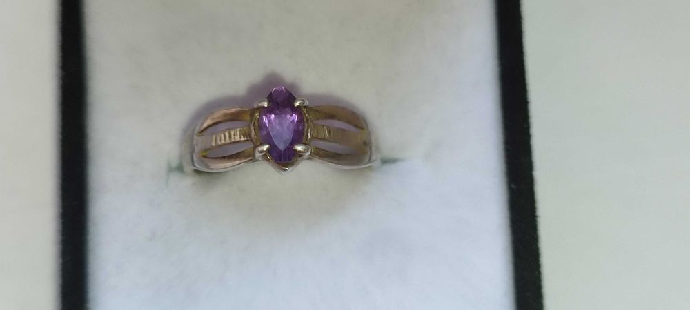 Колечко серебряное с камнем АМЕТИСТ
