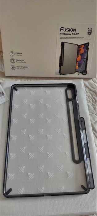 Husa Samsung Galaxy Tab S7 - RINGKE Fusion Gri Transparent