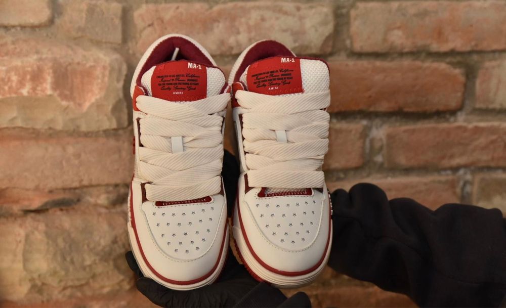 Amiri ma 1 white red