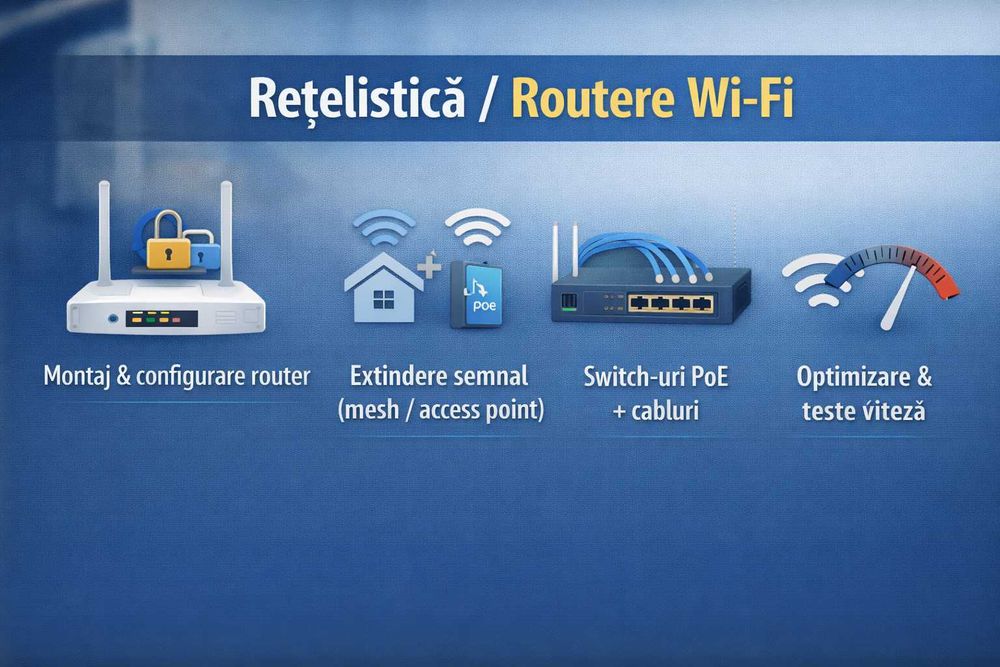 Camere , alarme, video-interfon, automatizari porți, Wi-Fi, electrică