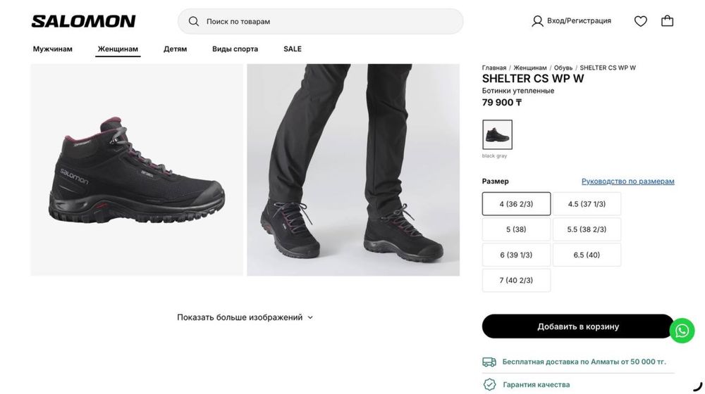 Зимние ботинки Salomon Shelter CS WP | 43 размер