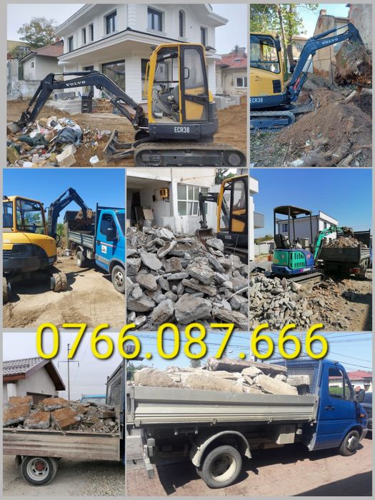 Închiriez MINIEXCAVATOR mini buldo excavator escavator miniescavator