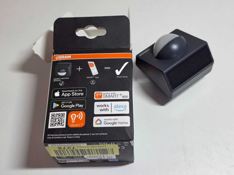Senzor de miscare inteligent OSRAM SMART+ Wi Fi, IP65, cu incarcare solara