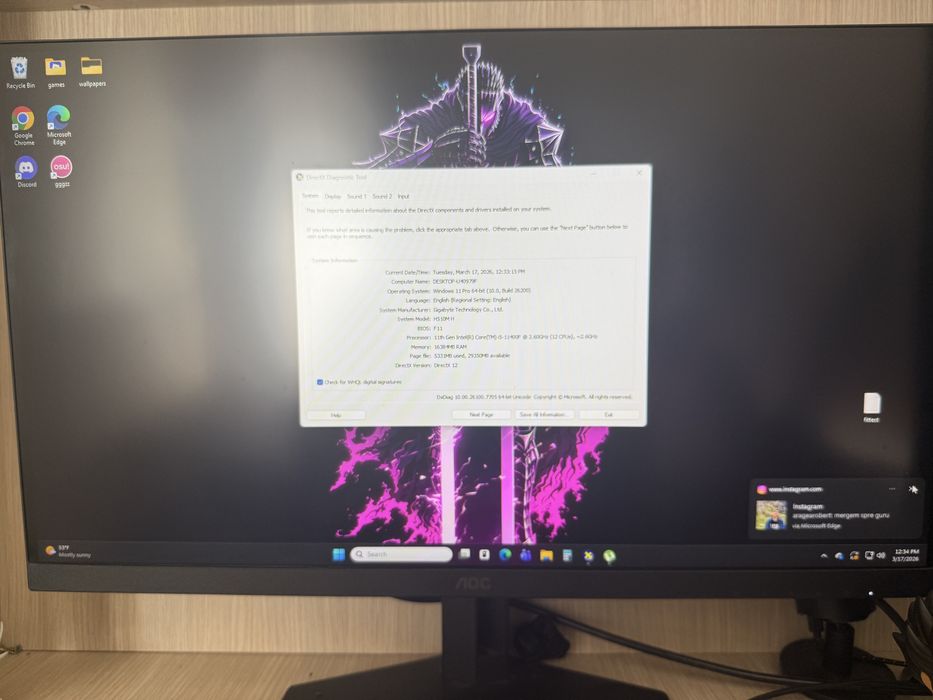 Pc Gaming i5 11400 12 nuclee 2.6 ghz