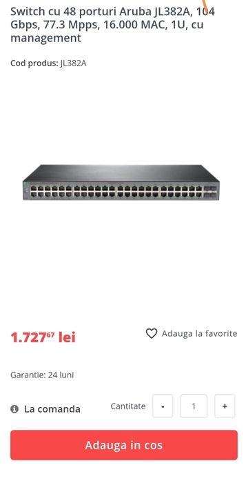 Switch 48 porturi HP OfficeConnect 1920S JL382A