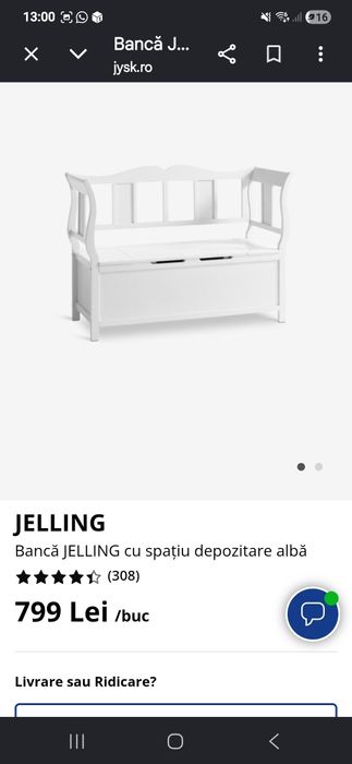 Banca ,cuier ,pantofar jysk
