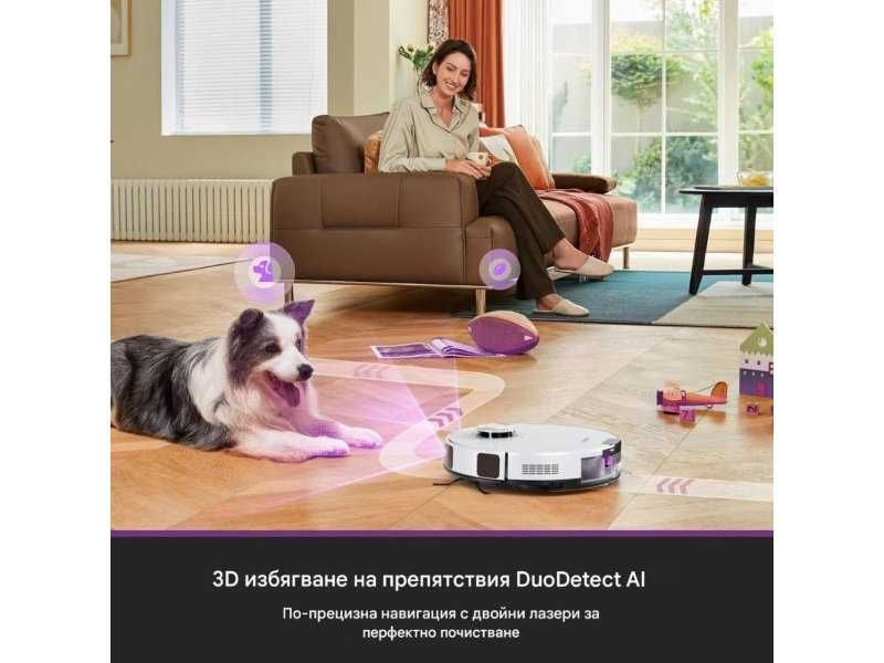 Робот Прахосмукачка с AI Навигация EUREKA E20 Plus, 8000 Pa, Бял