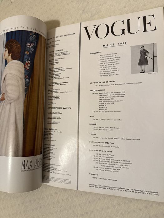 VOGUE  1958 … ..