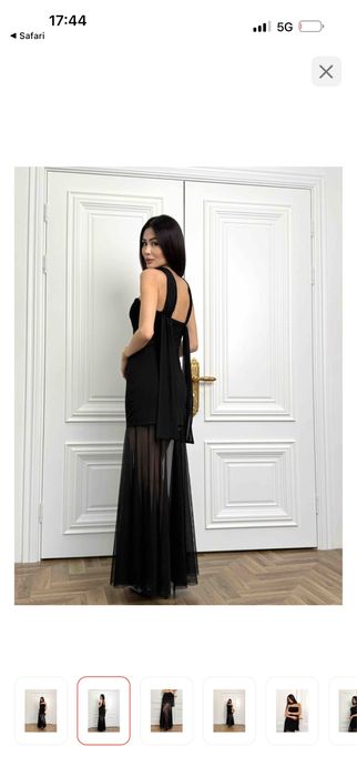Платье Zara вечернее черное